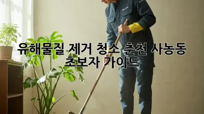 유해물질 제거 청소: 춘천 사농동 초보자 가이드